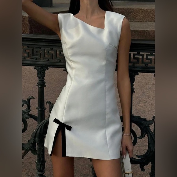 Commense Satin‎ Tank Dress For Women white size XS - Picture 3 of 7